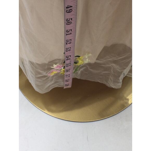 AW BRIDAL 10 L Cream Carole Floral Wedding Guest Formal Party Maxi Dress b144 - Picture 4 of 7